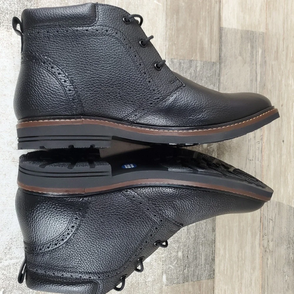 Nunn Bush Ozark II Men Chukka Boot Sz 10 XW Wide Tumbled Leather Lace Up Plain